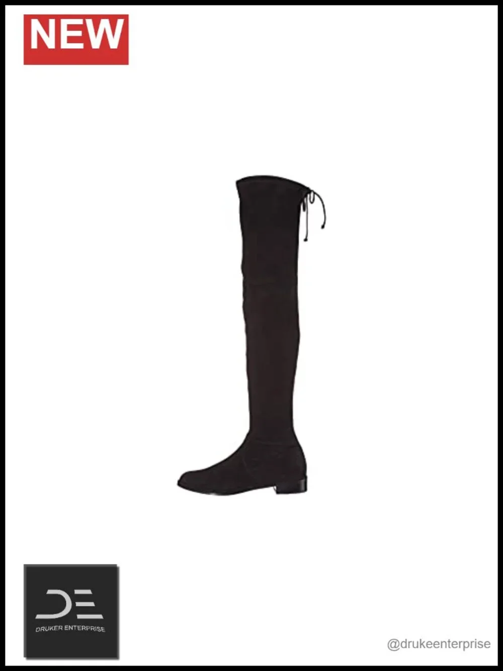 Over the Knee Boots, 16in Shaft, Low Heel, Suede, Pull-On, Block Heel